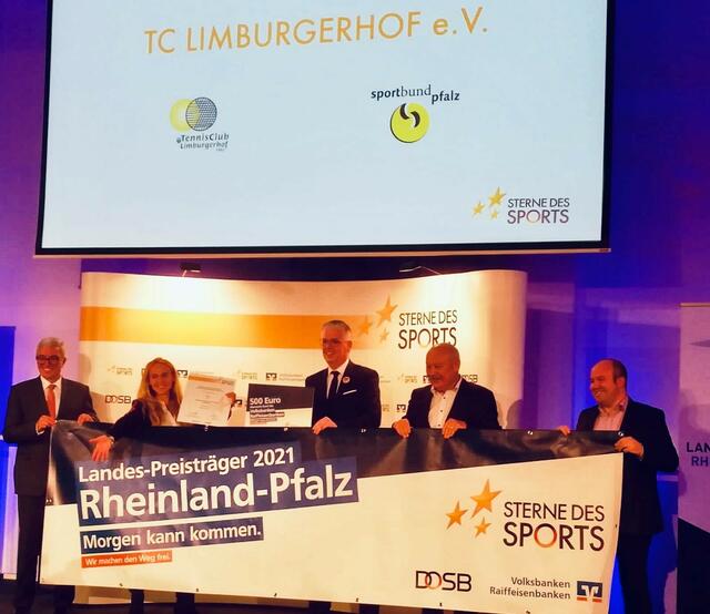 Der TC Limburgerhof wurde 2021 bei den Sterne des Sports ausgezeichnet