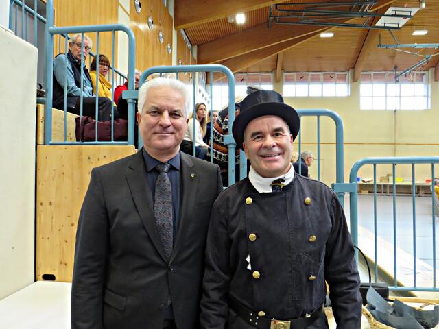 Wünschten ein gutes Neues Jahr: Christ und Lang (Frau Christ war gerade nicht da) | Foto: Brigitte Melder