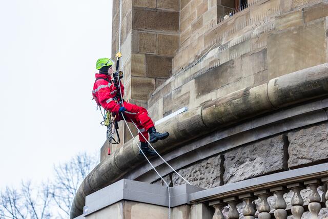 Abstieg aus luftiger Höhe. | Foto: Christian Gaier 
