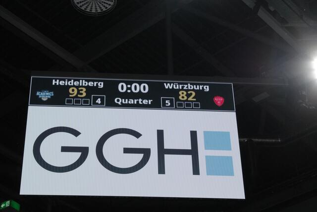 Die Basketballer der MLP Academics Heidelberg haben das Heimspiel gegen die Würzburg Baskets mit 93:82 Punkten gewonnen (Foto Michael Sonnick)
