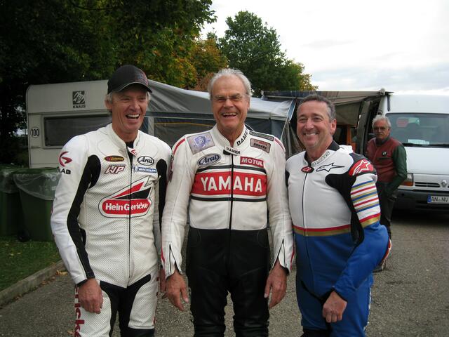Peter Rubatto mit Dieter Braun und Freddie Spencer (von links) Foto Michael Sonnick
