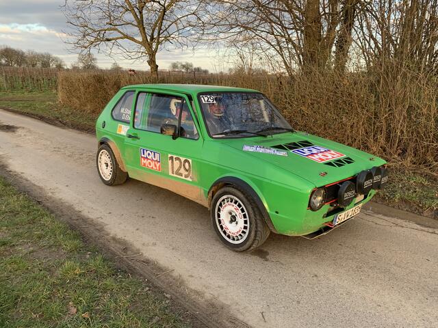 Auch Retro-Rallye-Fahrzeuge wie der VW Golf starten am 11. Februar auf dem Hockenheimring (Foto Martin Sonnick)