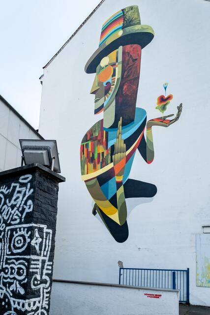 Mural am Römerkreisel in Heidelberg von Daniel Figueroa alias "WESR" | Foto: Jessica Bader