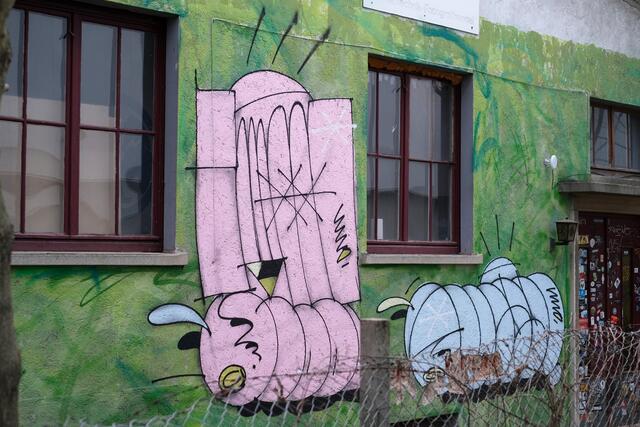 Graffiti mit Schriftzug ist von Sweetuno | Foto: Jessica Bader