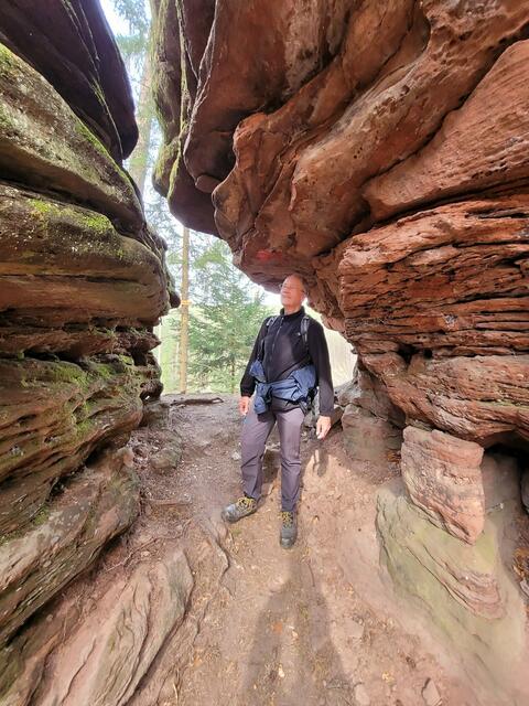 Ein Dutzend Felsen verteilt auf ein Dutzend Kilometer verzeichnet der Dahner Felsenpfad: Nirgendwo sonst in der Pfalz vereinen sich auf engstem Raum vergleichbar viele bizarre Sandsteinformationen zu einer beispiellosen Naturarena.  | Foto: Markus Pacher