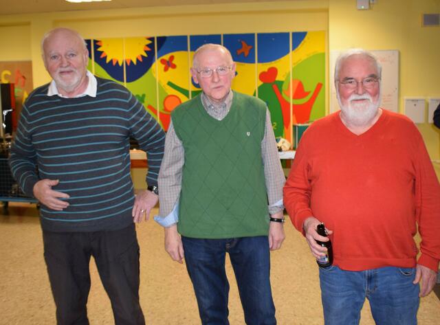 Drei der sieben Gründungsmitglieder sind noch aktiv: Rudi Röckel, Eugen Spies und Hanns-Christian Conrad (v.l.n.r.) | Foto: B. Bender