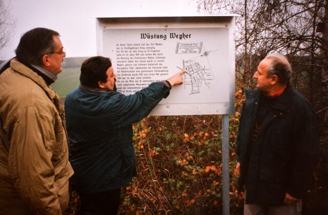 Gedenktafel an Weyher 1992 | Foto: Rolf Übel