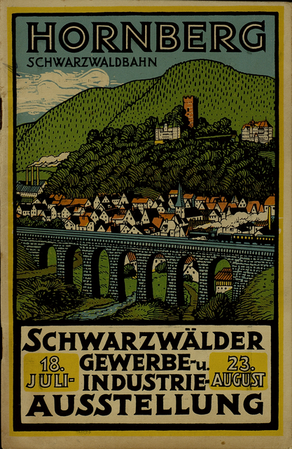 Gewerbeverein Hornberg (Hg.)
Schwarzwälder Gewerbe- und Industrie-Ausstellung mit Kunstausstellung, Hornberg/Schwarzwaldbahn. Führer durch die Ausstellung
Hornberg 1925.
 | Foto: Badische Landesbibliothek, 119 E 663