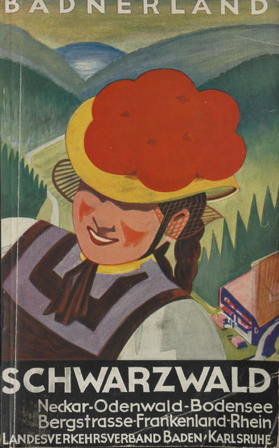 Landes-Verkehrsverband Baden (Hg.)
Badnerland. Schwarzwald, Odenwald, Neckar, Bodensee, Rhein. Wegweiser und Hotelführer.
Karlsruhe 1934.
 | Foto: Badische Landesbibliothek, 121 E 1190