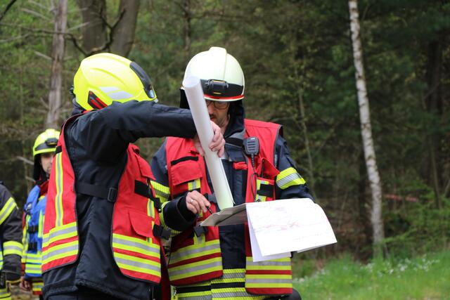 Der Brand- und Katastrophenschutz des Landkreises Germersheim führte bei 
Scheibenhardt  gemeinsam  mit  den  Feuerwehren  der  angrenzenden  Gemeinden und französischen Feuerwehreinheiten eine Waldbrandübung durch | Foto: Heike Schwitalla