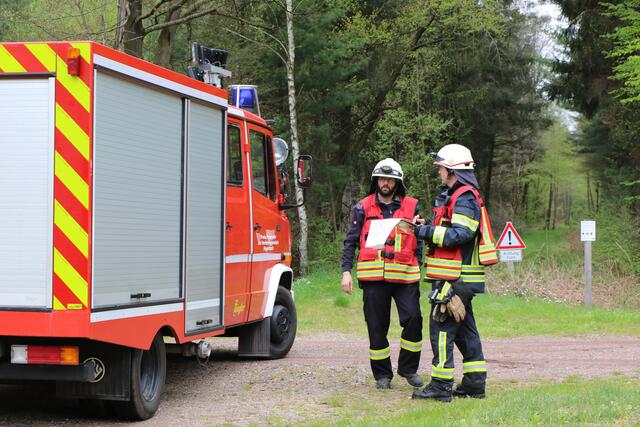 Der Brand- und Katastrophenschutz des Landkreises Germersheim führte bei 
Scheibenhardt  gemeinsam  mit  den  Feuerwehren  der  angrenzenden  Gemeinden und französischen Feuerwehreinheiten eine Waldbrandübung durch | Foto: Heike Schwitalla