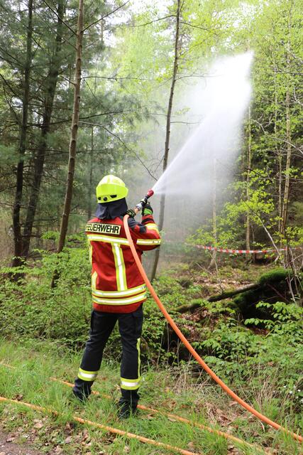 Der Brand- und Katastrophenschutz des Landkreises Germersheim führte bei 
Scheibenhardt  gemeinsam  mit  den  Feuerwehren  der  angrenzenden  Gemeinden und französischen Feuerwehreinheiten eine Waldbrandübung durch | Foto: Heike Schwitalla