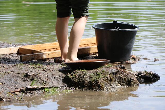 Goldwaschkurs bei Leimersheim | Foto: Heike Schwitalla