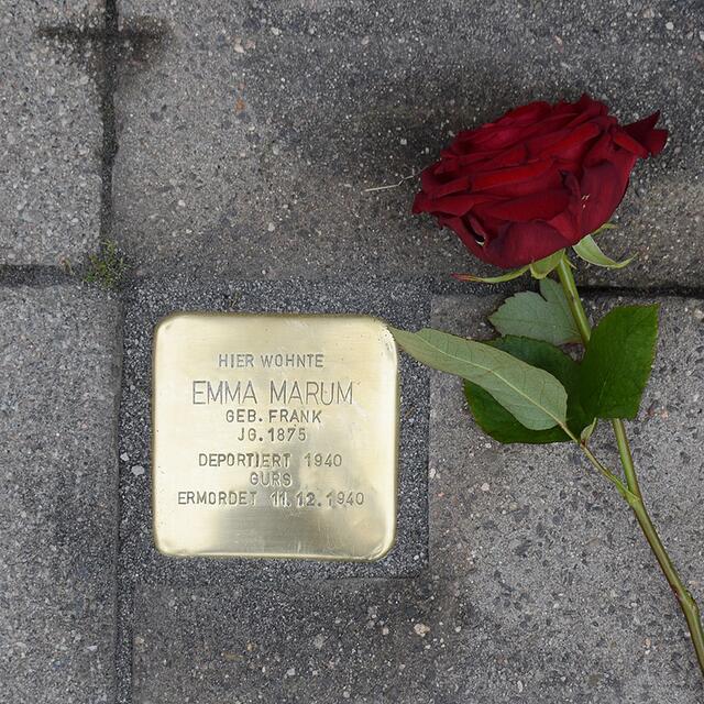 Stolperstein Dannstadter Straße 15 | Foto: Gemeinde Mutterstadt
