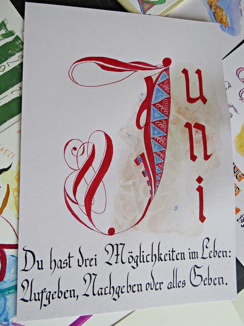 Eines der Kalenderblätter | Foto: Brigitte Melder