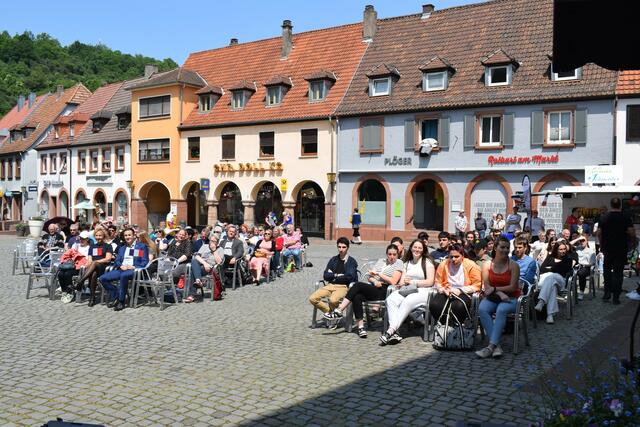 Sonnenbad am Samstagnachmittag in der Trifelsstadt | Foto: Bender