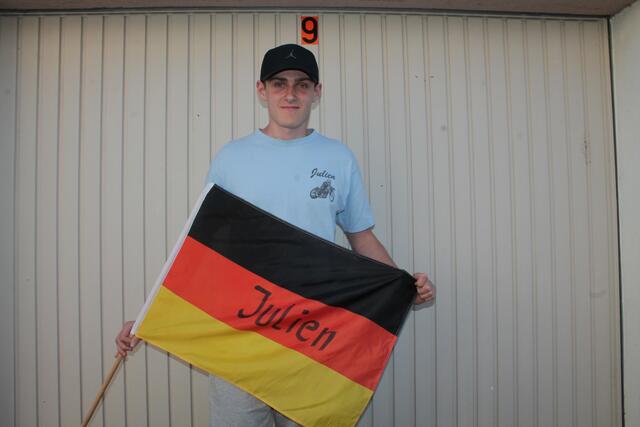 Julien Walter aus Mutterstadt pilotiert eine 500 ccm Maschine mit 70 PS (Foto Michael Sonnick)