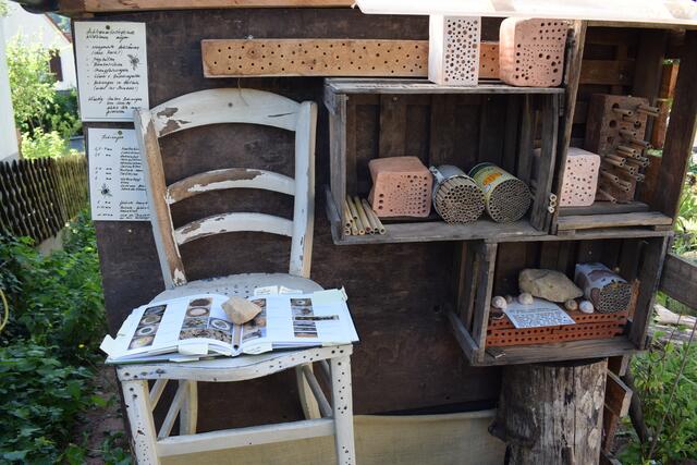 Zahlreiche Nist-Möglichkeiten für Wildbienen 