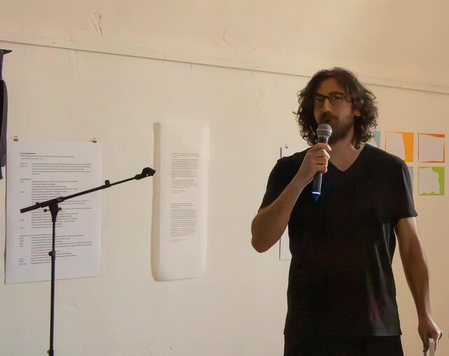 Anas Kahal, erster Gewinner des Kunstpreises in der TechnologieRegion Karlsruhe | Foto: Heike Schwitalla