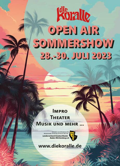 Plakat zur Open Air Sommershow | Foto: Die Koralle