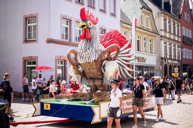 Trotz großer Hitze: Brezelfestumzug in Speyer | Foto: Cornelia Bauer