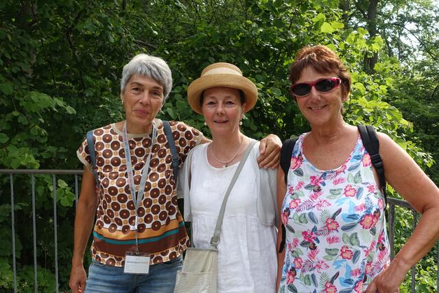 Die Organisatorinnen der Reise Annette, Elisabeth und Uli | Foto: Kristin Hätterich