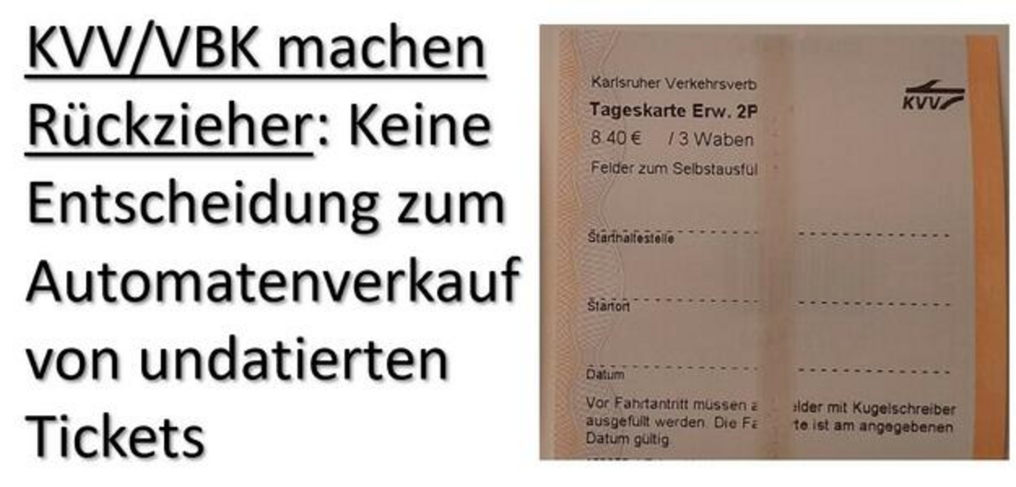 Presseerklärung der Kundeninitiative KVV Kein Automatenverkauf