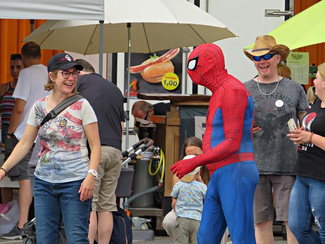 Über den Spiderman freute sich jeder | Foto: Brigitte Melder