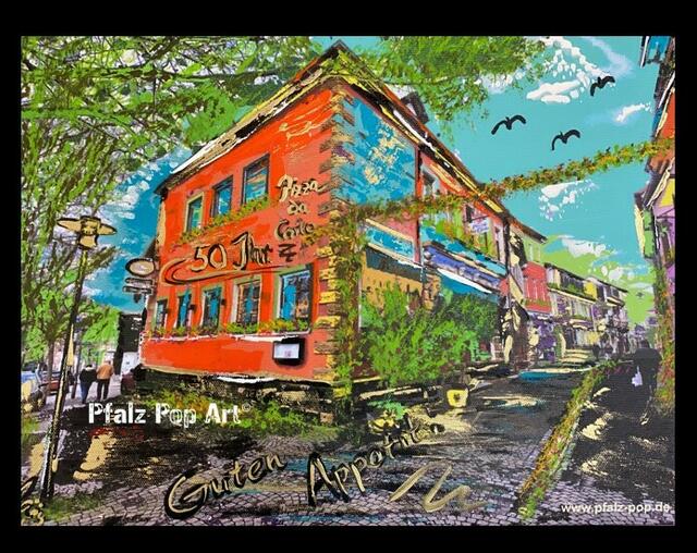 Pfalz Pop Art (c) Ansicht: Kurgartenstraße, Pizza Carlo, Bad Dürkheim | Foto: Copyright (c) Mechthilde Gairing