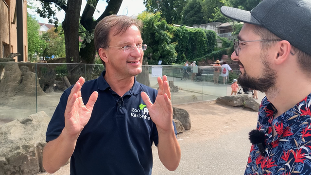 Zoodirektor Dr. Reinschmidt mit Fraktionsgeschäftsführer Micha Schlittenhardt | Foto: Freie Wähler | FÜR Karlsruhe Fraktionsgemeinschaft