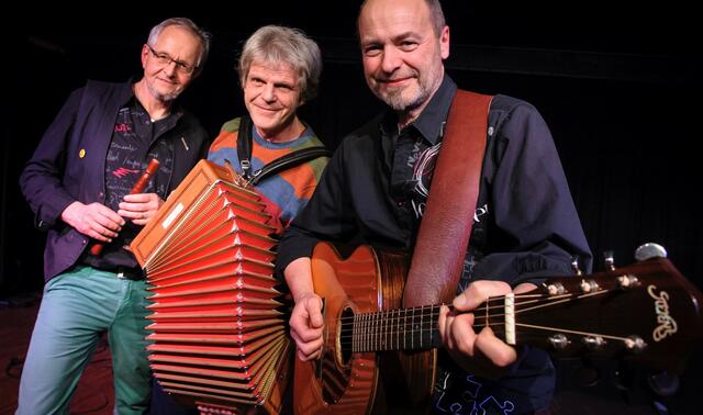 Stehen am 13. August auf der Bühne im Goethepark: Paul Reinig, Peter Braun und Rüdiger Böhm | Foto: Kerstin Krämer