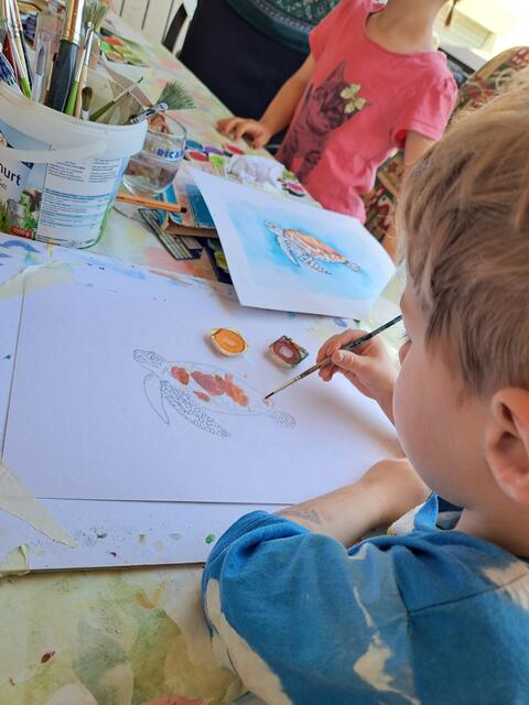 Mikas Lieblingstier ist die Schildkröte | Foto: Nicole Peschke