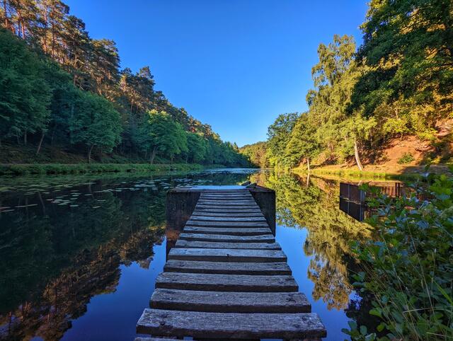 Der Stüdenbachweiher bei Eppenbrunn | Foto: Michael Hochreuter @huettenhopper
