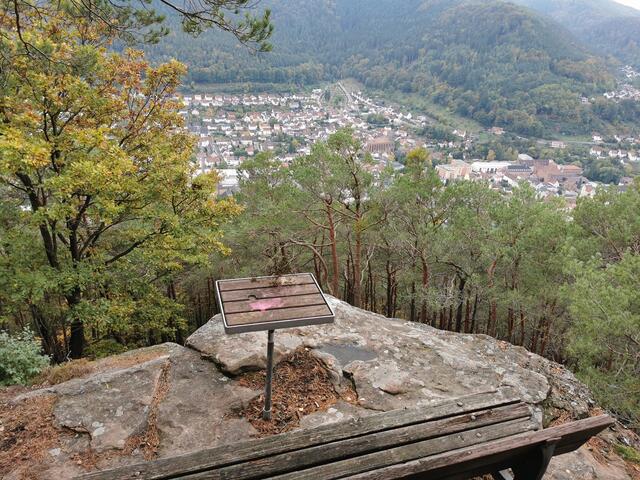Alter Teufelsfelsen - Blick auf Lambrecht (Pfalz) | Foto: Thomas Mann