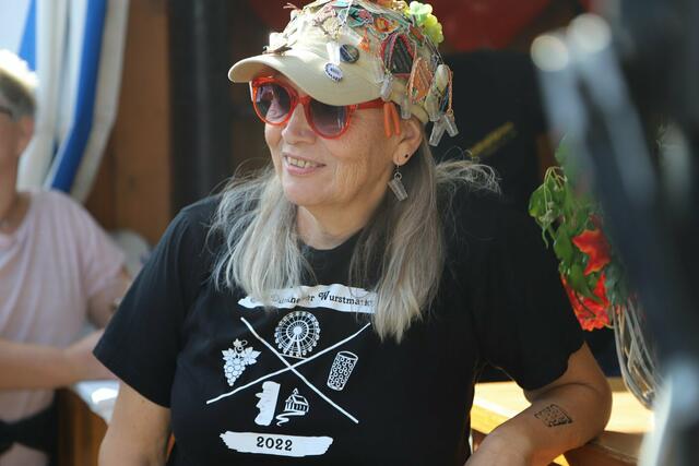 Wurstmarkt-Fan auf dem Literarischen Frühschoppen | Foto: Anne Sahler