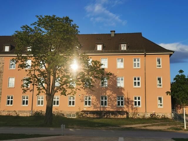 BUGA 2023, Gebäude auf dem Spinelli-Gelände, 18. April 2023 | Foto: (c) Andrea Weber-Knapp