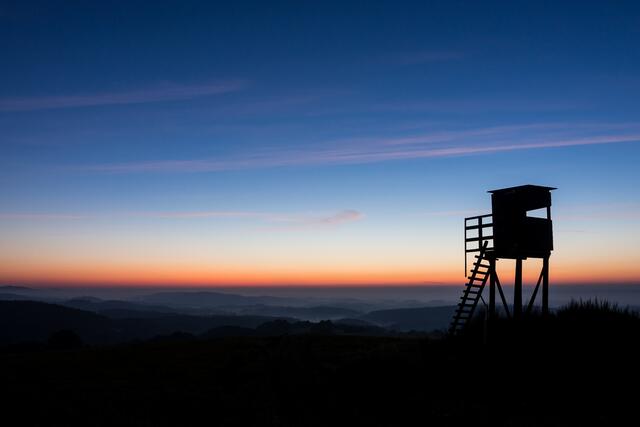 Sonnenaufgang vom Bamberger Hof aus gesehen, mit Blick Richtung Dunzweiler. | Foto: Kevin Stilgenbauer