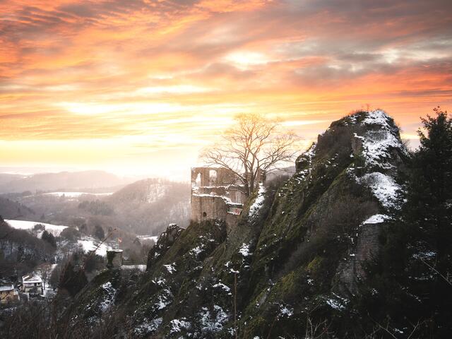 Motiv 5: Burgruine Falkenstein im Winter 21 | Foto: Marc Wesel