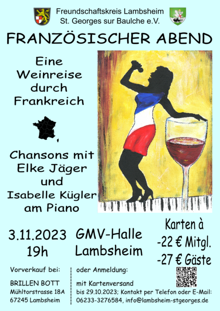 Lassen Sie sich diesen außergewöhnlichen Abend nicht entgehen. Lehnen Sie sich zurück und genießen Sie das Ambiente und die Musik. | Foto: © Freundschaftskreis Lambsheim - St. Georges sur Baulche e.V.