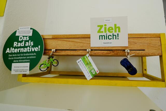 Ein weiteres Thema, dem sich die Musterwohnung widmet: nachhaltige Mobilität | Foto: Jessica Bader