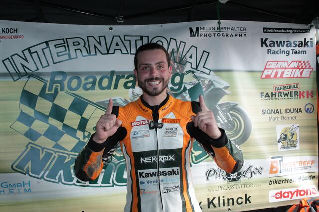 Felix Klinck aus Ketsch freute sich nach den zwei Rennen und dem siebten Gesamtrang | Foto: Michael Sonnick