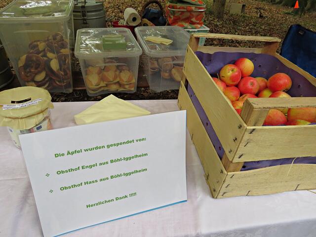 Danke für die gespendeten Äpfel | Foto: Brigitte Melder