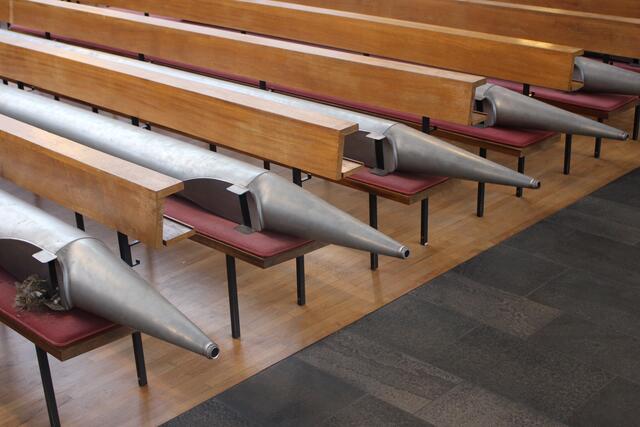 Der Kirchenraum der Martin-Luther-Kirche erinnert momentan an eine Raketenbasis. | Foto: Pacher, Markus