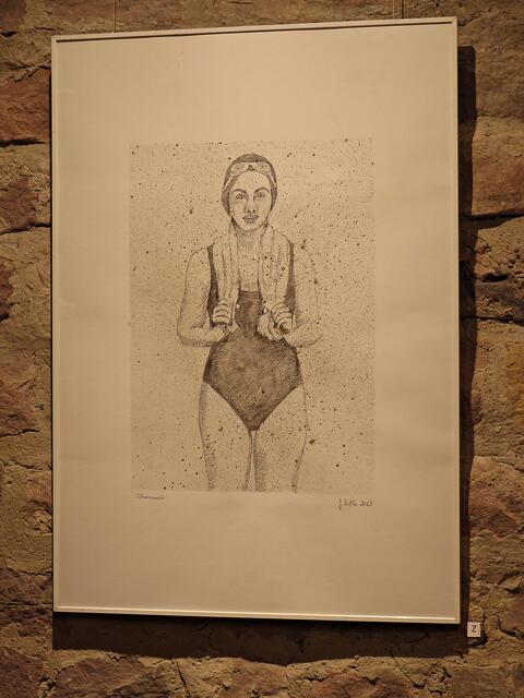 Die Badenixe - ja, auch die Zeichnungen von Gabriele Köbler top | Foto: Brigitte Melder