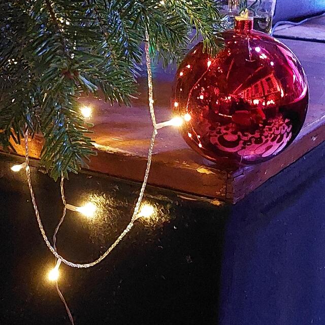 Spiegelung in der Christbaumkugel | Foto: Brigitte Melder