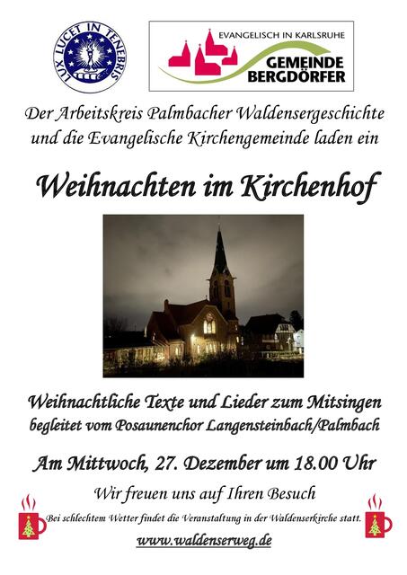 Einladung zum Weihnachtssingen nach Palmbach | Foto: Roland Jourdan