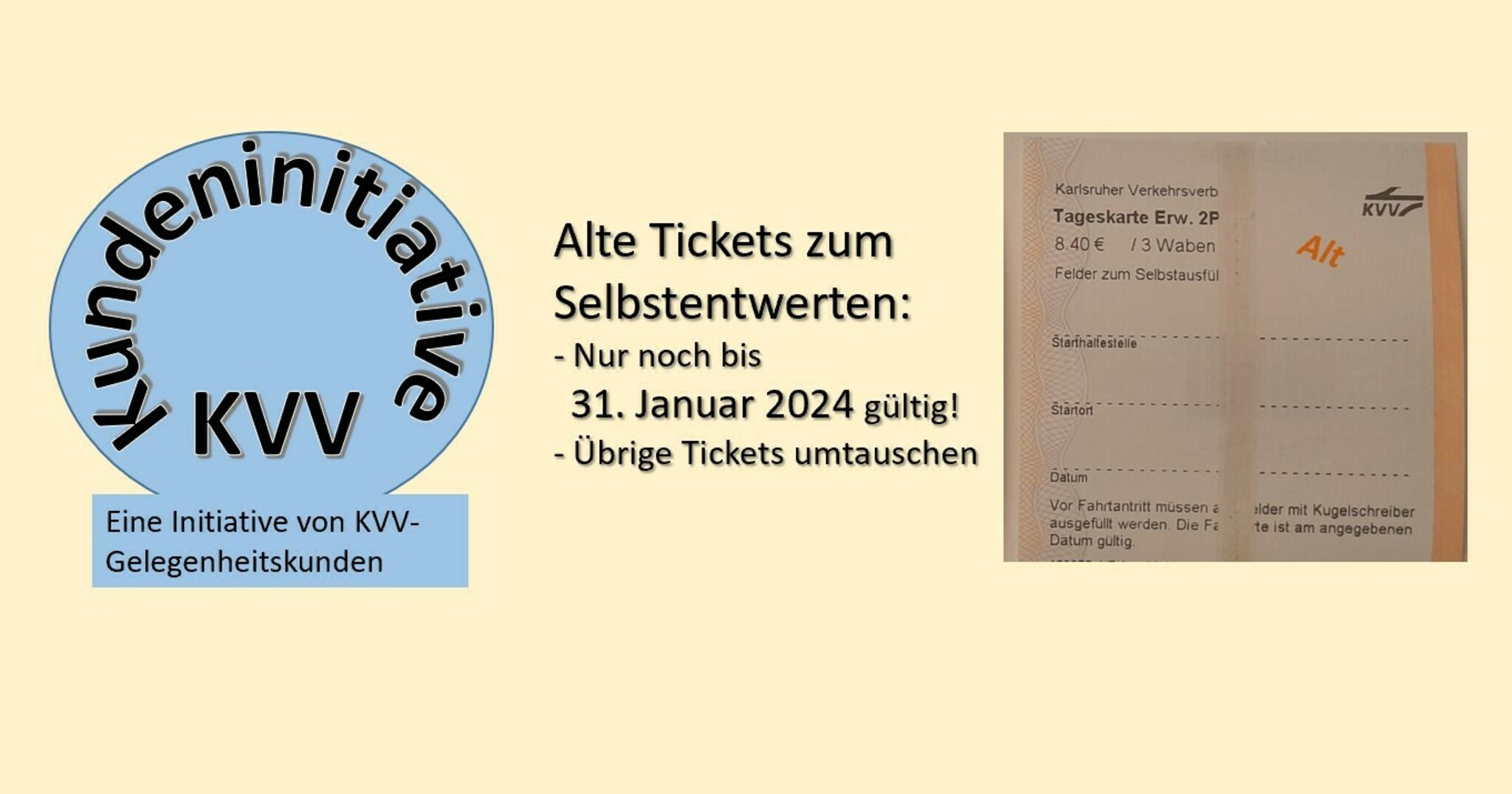 Presseerklärung der Kundeninitiative KVV Alte undatierter KVVTickets