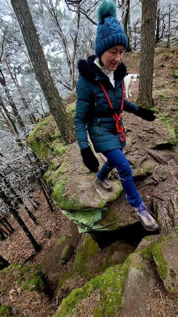 Achtung, immer wieder ist im Pfälzerwald Trittsicherheit gefragt! | Foto: Markus Pacher