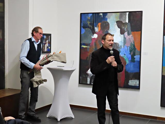 Ein paar Worte des Künstlers | Foto: Brigitte Melder