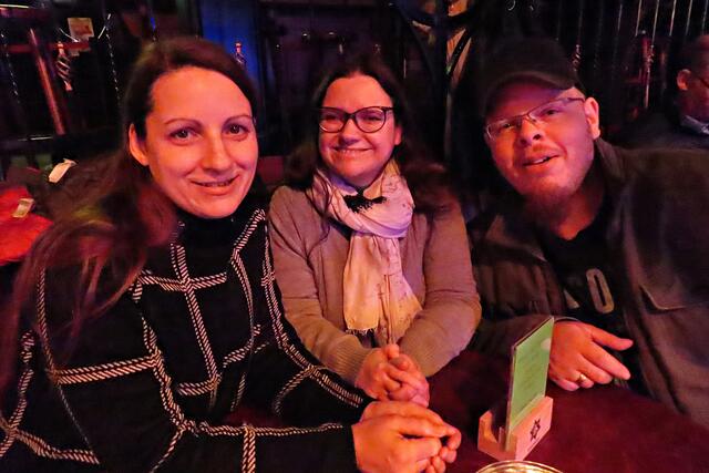 Iggelheimer Fahrgemeinschaft: Ilona, Silke und Kai (Danke fürs Mitnehmen) | Foto: Brigitte Melder